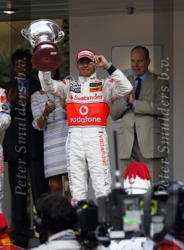 Monaco 27 mei 2007
Grand Prix formule 1 in Monaco. Prins Albert van Monaco Ernst v Hannover Lewis Hamilton Fernando Alonso en Felippe Massa