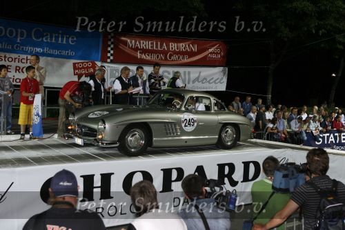 Brescia 17 mei 2007
State of art is sponsor van de mille miglia. Prins Bernhard jr en Chris Zegers rijden mee in een porsche speedster. Mercedes sl 300