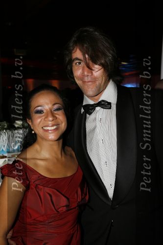 Hilversum 21 mei 2007
Uitreiking Musical awards in studio 24. Nurlaila Kareem met man