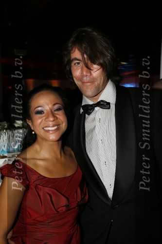 Hilversum 21 mei 2007
Uitreiking Musical awards in studio 24. Nurlaila Kareem met man