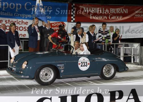 Brescia 17 mei 2007
State of art is sponsor van de mille miglia. Prins Bernhard jr en Chris Zegers rijden mee in een porsche speedster.
