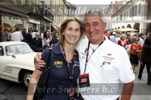 Brescia 15 mei 2008
Start van de Mille Miglia in Brescia. State of Art rijdt met 2 porsches mee. 
Albert Westerman en zijn dochter Evelyne Westerman