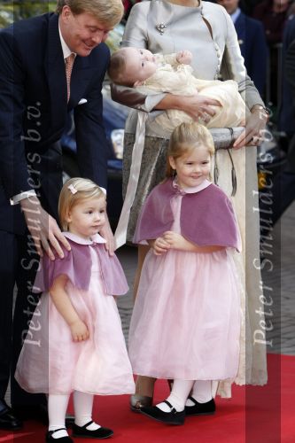 Den Haag 20 oktober 2007
Doop prinses Ariane. Prins Willem Alexander Maxima Ariana Alexia en Amalia.