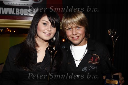 Uitgeest 16 januari 2008
Nieuwjaarsreceptie Henk Geels in Bob\'s place. Roxeanne Hazes met Andre jr en Rachel .