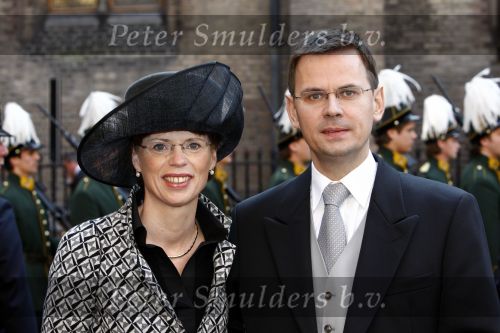 Den Haag 16 september 2008
Prinsjesdag 2008 op het binnenhof. 
Andre Rouvoet met zijn vrouw