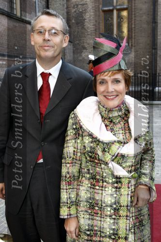 Den Haag 16 september 2008
Prinsjesdag 2008 op het binnenhof. 
Ank Bijleveld schouten met man
