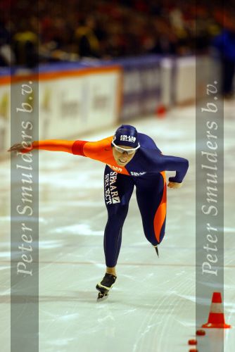 Heerenveen 22 december 2001
Skate  off wedstrijden voor Olympische spelen.
Annamarie Thomas