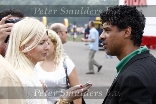 Amsterdam 7 juni 2008
Frank en Monique Rijkaard bij nationale dag van ADHD op sportcomplex de toekomst van Ajax. 
Frank met Annette de Vries