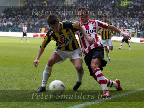 Arnhem, 20 April 2008 Kompetitiewedstrijd Vitesse-PSV, eindstand 0-1 Seizoen 2007/2008
PSV Landskampioen 
Balazs Dzsudzsak