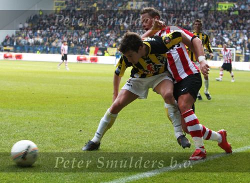 Arnhem, 20 April 2008 Kompetitiewedstrijd Vitesse-PSV, eindstand 0-1 Seizoen 2007/2008
PSV Landskampioen 
Balazs Dzsudzsak