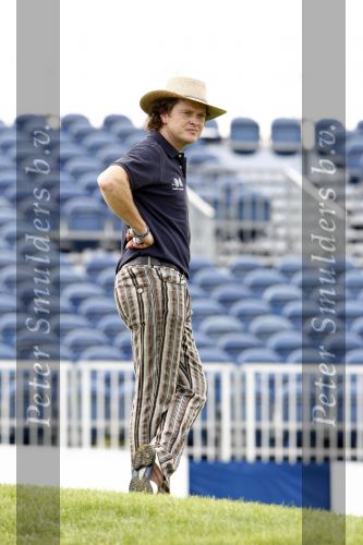 Zandvoort 16 augustus 2008
Beau v Erven Dorens met hoed tijdens golfwedstrijd KLM open op de golfbaan in zandvoort.