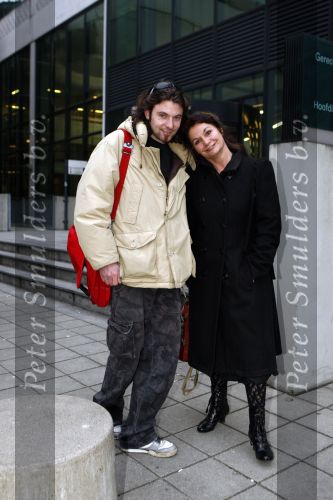 Amsterdam 13 februari 2008 
Rechtzaak van Rob de Nijs en Belinda Meuldijk ivm rattengate. Martijn v d Berg en Thierry Duval waren ook aanwezig alsmede Astrid Collee
Peter Smulders bv