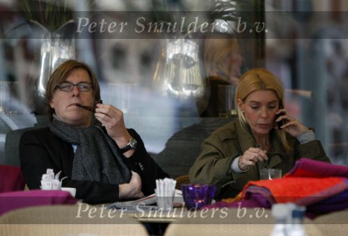 Amsterdam 20 januari 2009
Bert v d Veer met zijn vriendin Judith Osborn op terras.
Peter Smulders bv
