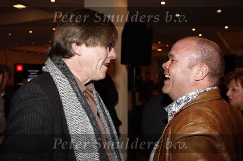 Bussum 24 januari 2008
Omroepman van het jaar verkiezing bij Jan Tabak. Bert v d Veer en Paul de Leeuw