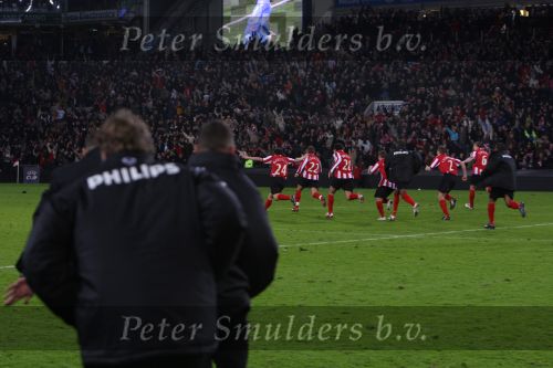 Eindhoven, 12 Maart 2008
UEFA 1/8 finale PSV-Tottenham Hotspur FC, eindstand 0-1
PSV wint na verlenging en straschoppen met 6-5 en gaat door naar de 1/4 Finale
Blijdschap