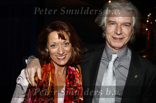 Hilversum 5 maart 2009
Uitreiking van de gouden harpen in studi 21. Boudwijn de Groot met zijn vrouw
Peter Smulders bv
