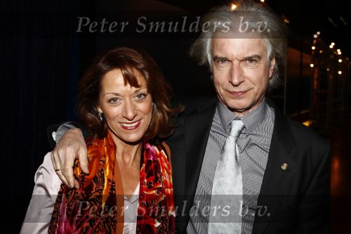 Hilversum 5 maart 2009
Uitreiking van de gouden harpen in studi 21. Boudwijn de Groot met zijn vrouw
Peter Smulders bv