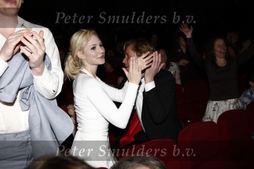 Amsterdam 12 april 2008
Daan Schuurmans en Bracha v Doeburgh bij de premiere van Morisson krijgt een zusje in Tuschinski.