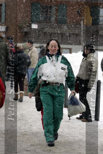 Lech 11 februari 2005
Brigitte Klynstra met zoontje in Lech
