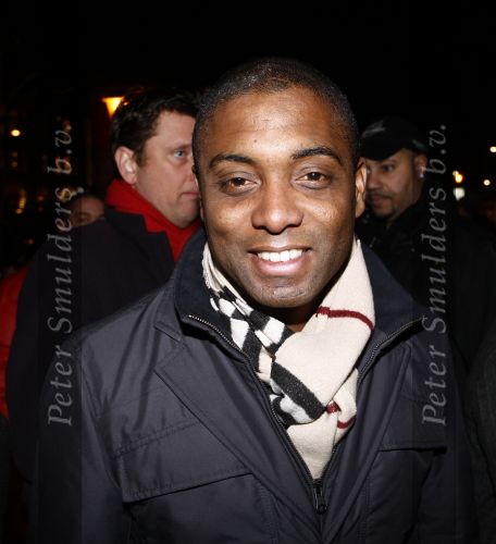 Amsterdam 24 januari 2009
Openingsfeest fashion tv in odeon. 
Bryan Roy met een vriendin