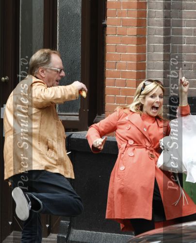 Amsterdam 18 juni 2008
Hans Dulfer en Candy Dulfer  samen aan het winkelen op de cornelis schuytstraat.
