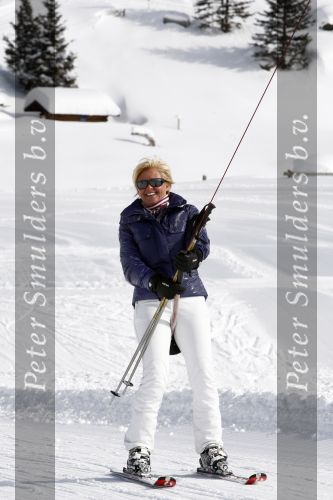 Serfaus 18 februari 2009
Caroline Tensen en haar vriend Peter Gallas op skivakantie,
Peter Smulders bv