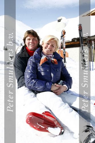 Serfaus 18 februari 2009
Caroline Tensen en haar vriend Peter Gallas op skivakantie,
Peter Smulders bv