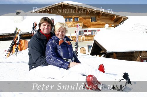 Serfaus 18 februari 2009
Caroline Tensen en haar vriend Peter Gallas op skivakantie,
Peter Smulders bv