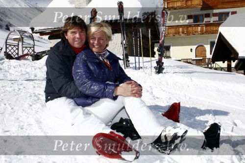 Serfaus 18 februari 2009
Caroline Tensen en haar vriend Peter Gallas op skivakantie,
Peter Smulders bv
