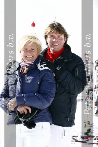 Serfaus 18 februari 2009
Caroline Tensen en haar vriend Peter Gallas op skivakantie,
Peter Smulders bv