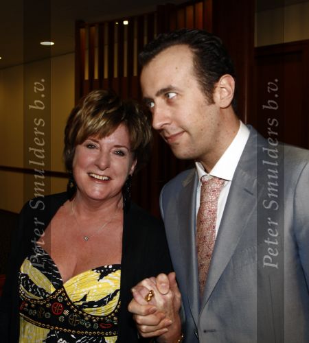 Amsterdam 1 maart 2009
Modeshow Paul Schulten in het Okura hotel. Catherine Keyl met een vriend
Peter Smulders bv