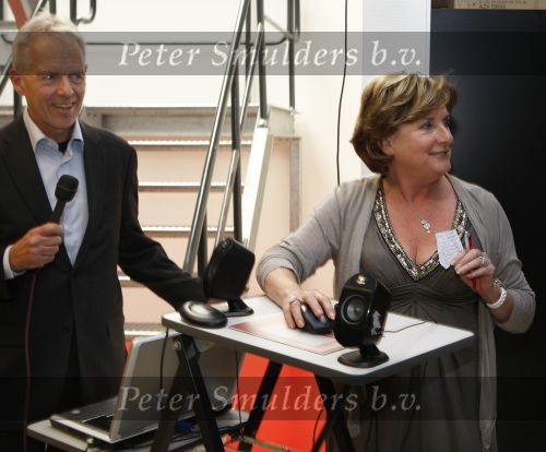 Lelystad, 11 Mei 2009
In werking stellen van de nieuwe website van Catherine Keyl
Hier samen met haar zakenpartner Peter v Druenen van Exed
Foto Peter Smulders BV