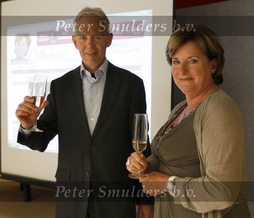 Lelystad, 11 Mei 2009
In werking stellen van de nieuwe website van Catherine Keyl
Hier samen met haar zakenpartner Peter v Druenen van Exed
Foto Peter Smulders BV