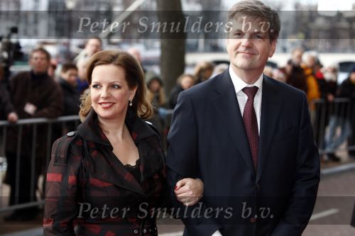 Amsterdam 1 februari 2008
Feest koningin Beatrix en Prinses Margriet voor hun 70e en 65e verjaardag in Carre.
Chris Breedveld met zijn vrouw