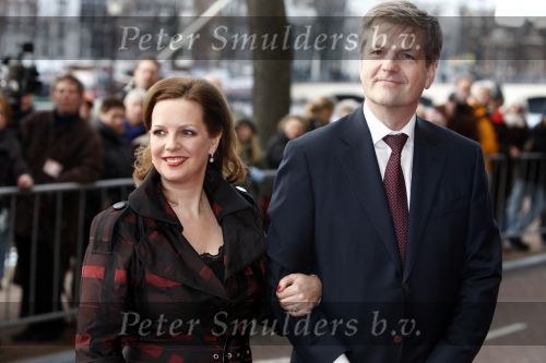 Amsterdam 1 februari 2008
Feest koningin Beatrix en Prinses Margriet voor hun 70e en 65e verjaardag in Carre.
Chris Breedveld met zijn vrouw