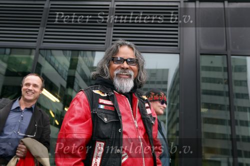 Amsterdam 29 oktober 2007
Rechtzaak  tegen de hells angels . oa Bram Moszkowicz en Big Willem v Boxtel zijn aanwezig.Daniel Uneputty
