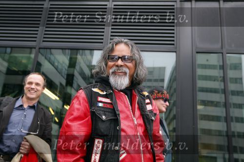 Amsterdam 29 oktober 2007
Rechtzaak  tegen de hells angels . oa Bram Moszkowicz en Big Willem v Boxtel zijn aanwezig.Daniel Uneputty