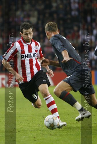 Eindhoven, 19 September 2007 Seizoen 2007/2008 
Eerste wedstrijd Champions League PSV-CSKA Moskou, eindstand 2-1
Danko Lazovic in duel met Aleksi Berezutski