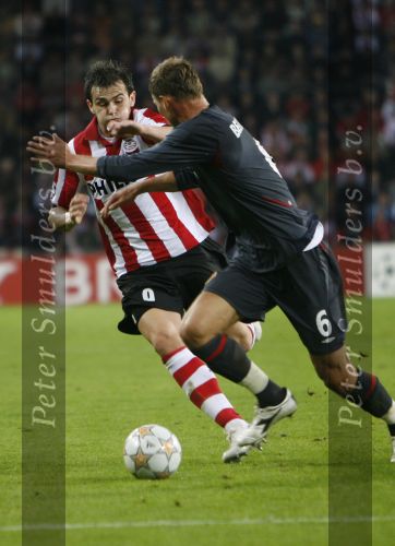 Eindhoven, 19 September 2007 Seizoen 2007/2008 
Eerste wedstrijd Champions League PSV-CSKA Moskou, eindstand 2-1
Danko Lazovic in duel met Aleksi Berezutski