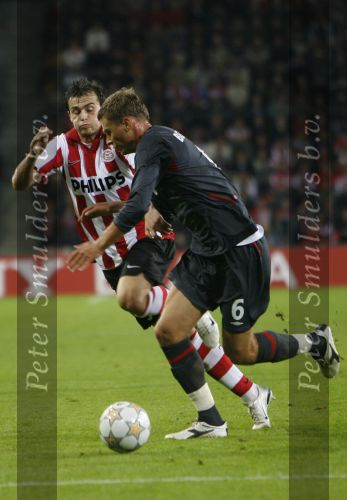 Eindhoven, 19 September 2007 Seizoen 2007/2008 
Eerste wedstrijd Champions League PSV-CSKA Moskou, eindstand 2-1
Danko Lazovic in duel met Aleksi Berezutski