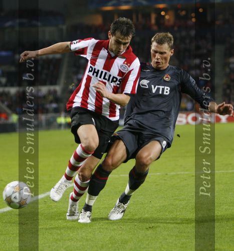 Eindhoven, 19 September 2007 Seizoen 2007/2008 
Eerste wedstrijd Champions League PSV-CSKA Moskou, eindstand 2-1
Danko Lazovic in duel met Aleksi Berezutski