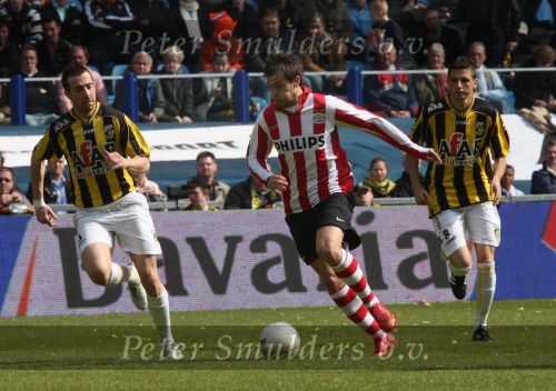 Arnhem, 20 April 2008 Kompetitiewedstrijd Vitesse-PSV, eindstand 0-1 Seizoen 2007/2008
PSV Landskampioen en wordt er dus feest gevierd
Danko Lazovic