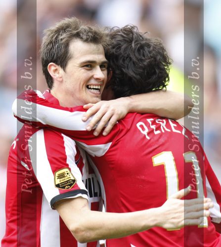 Eindhoven, 23 September 2007 Seizoen 2007/2008 Kompetitewedstrijd PSV-Feyenoord, eindstand 4-0
Danko Lazovic blij