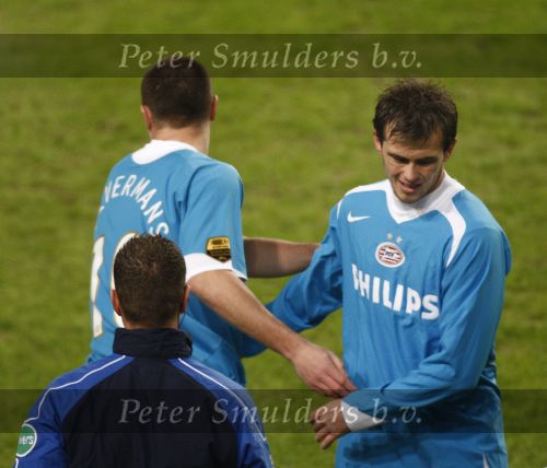 Amsterdam, 30 Januari 2008 Kompetitiewedstrijd AJAX-PSV, eindstand 0-2
Seizoen 2007/2008
Danko Lazovic wordt vervangen door Danny Koevermans