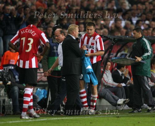Eindhoven, 19 September 2007 Seizoen 2007/2008 
Eerste wedstrijd Champions League PSV-CSKA Moskou, eindstand 2-1 
PSV Trainer Ronald Koeman met zijn nieuwe pupil Danny Koevermans
