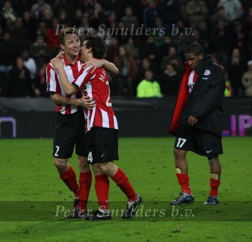 Eindhoven, 12 Maart 2008
UEFA 1/8 finale PSV-Tottenham Hotspur FC, eindstand 0-1
PSV wint na verlenging en straschoppen met 6-5 en gaat door naar de 1/4 Finale
Dirk Marcellis en Jan Kromkamp