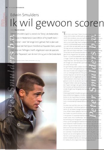 Interview Edwin Smulders in de PF (Professionele Fotografen)
April/Mei 2009