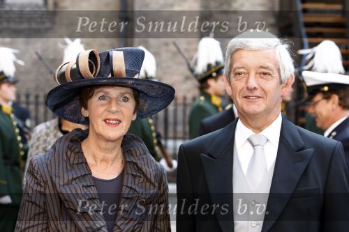 Den Haag 16 september 2008
Prinsjesdag 2008 op het binnenhof. 
Eimert v Middelkoop met zijn vrouw