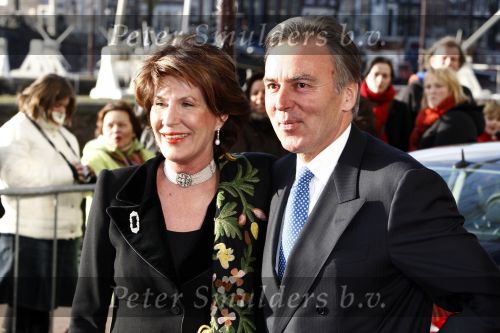 Amsterdam 1 februari 2008
Feest koningin Beatrix en Prinses Margriet voor hun 70e en 65e verjaardag in Carre.
Elco Brinkman met zijn vrouw Janneke Brinkman