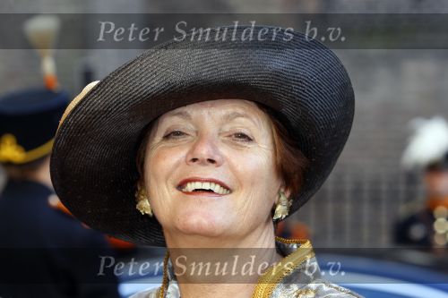 Den Haag 19 september 2007
Prinsjesdag op het binnenhof met de ministers en staatssecretaressen met hoedjes Ella Vogelaar